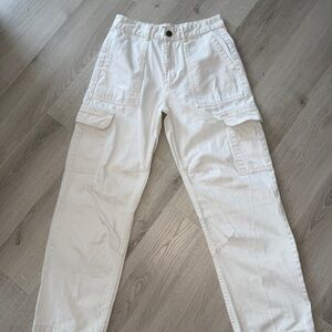 Bershka Cargo Pants Womens 29 Off White Wide Leg Utility Y2K